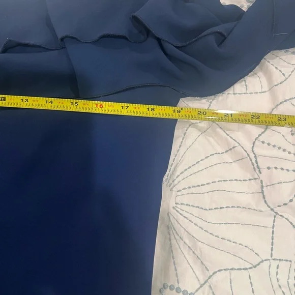 Kaari Blue Navy Off Shoulder Blouse - Picture 5 of 6